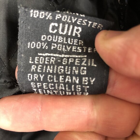 Black Leather Jacket Womens M Moto Fringe Scrolls Braids Biker Whimsigoth Rock - Picture 12 of 16